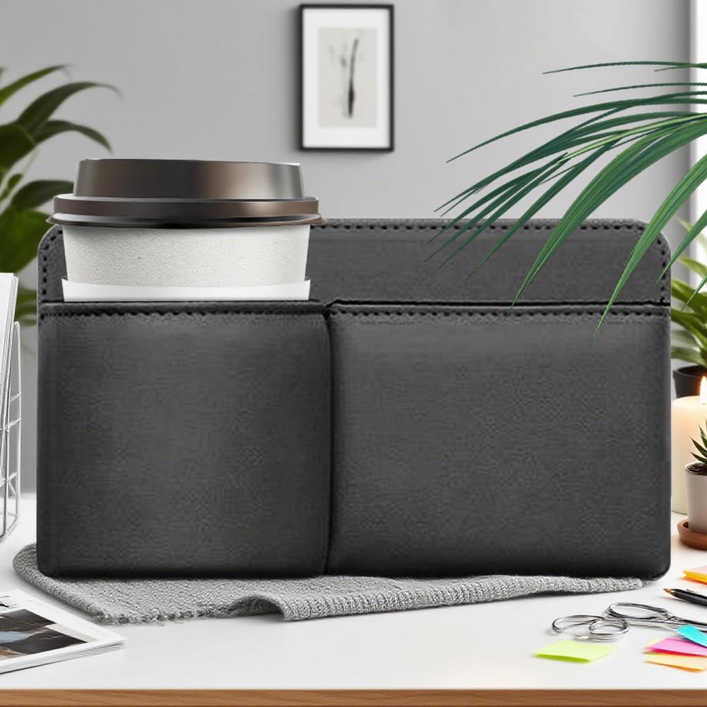 Backseat Cup Holder Leather Bottle Holder For Car Backseat Automotive Storage Organization For Truck RV Automotive Pickup Sedan