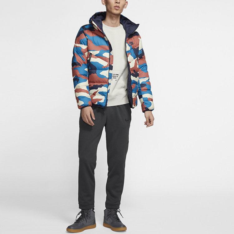 Nike Maskáčová ležérní sportovní prošívaná bunda pánská svrchní oděv BV4764-744