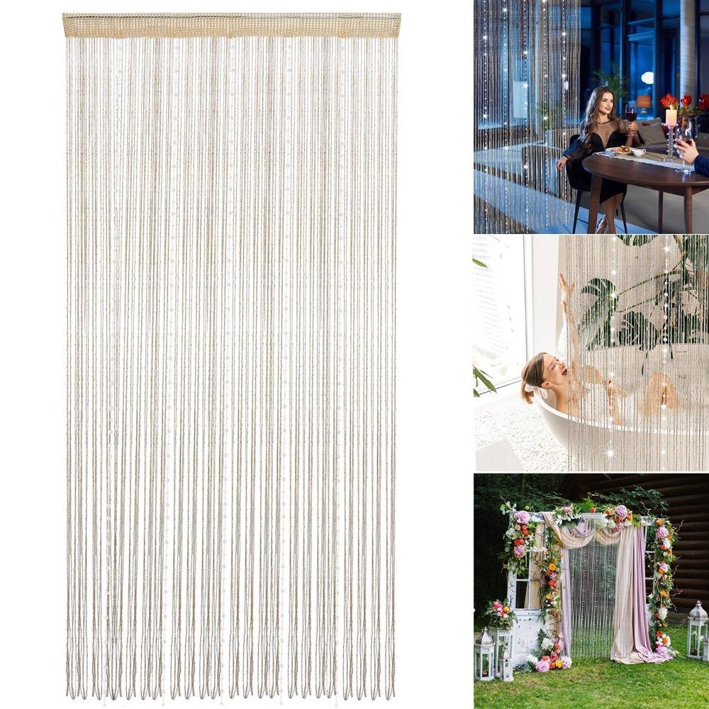 Crystal Bead Beaded Curtain Decorative Partition Curtain Practical Crystal Curtain  Window Decor