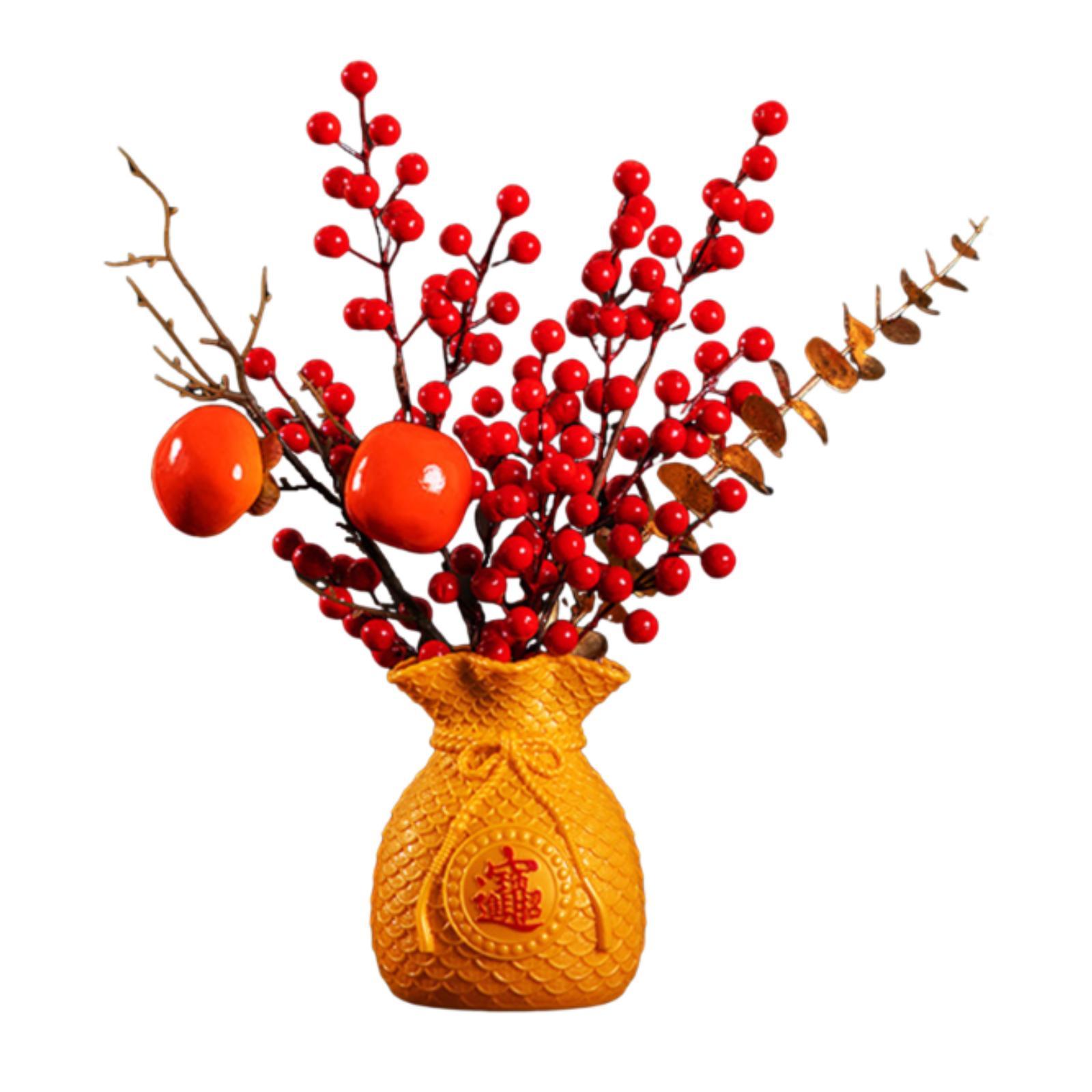 

Artificial Red Bouquet Flower Arrangement Home Furnishing Housewarming Gift Year
