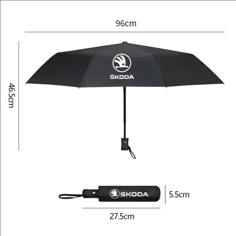 ZQQP2 For Skoda Octavia MK2 MK 2 3 Fabia Karoq Superb Portable Folding Automatic Umbrella Rain Car Large Business 3Folding Umbrellas