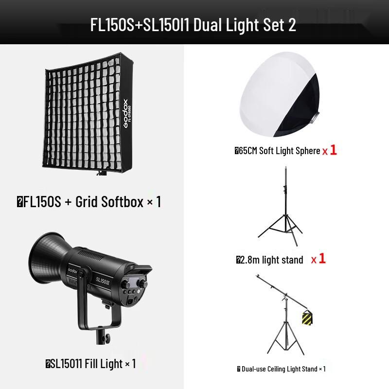 Godox FL150S & SL150III Bi-Color LED Video Light Kit