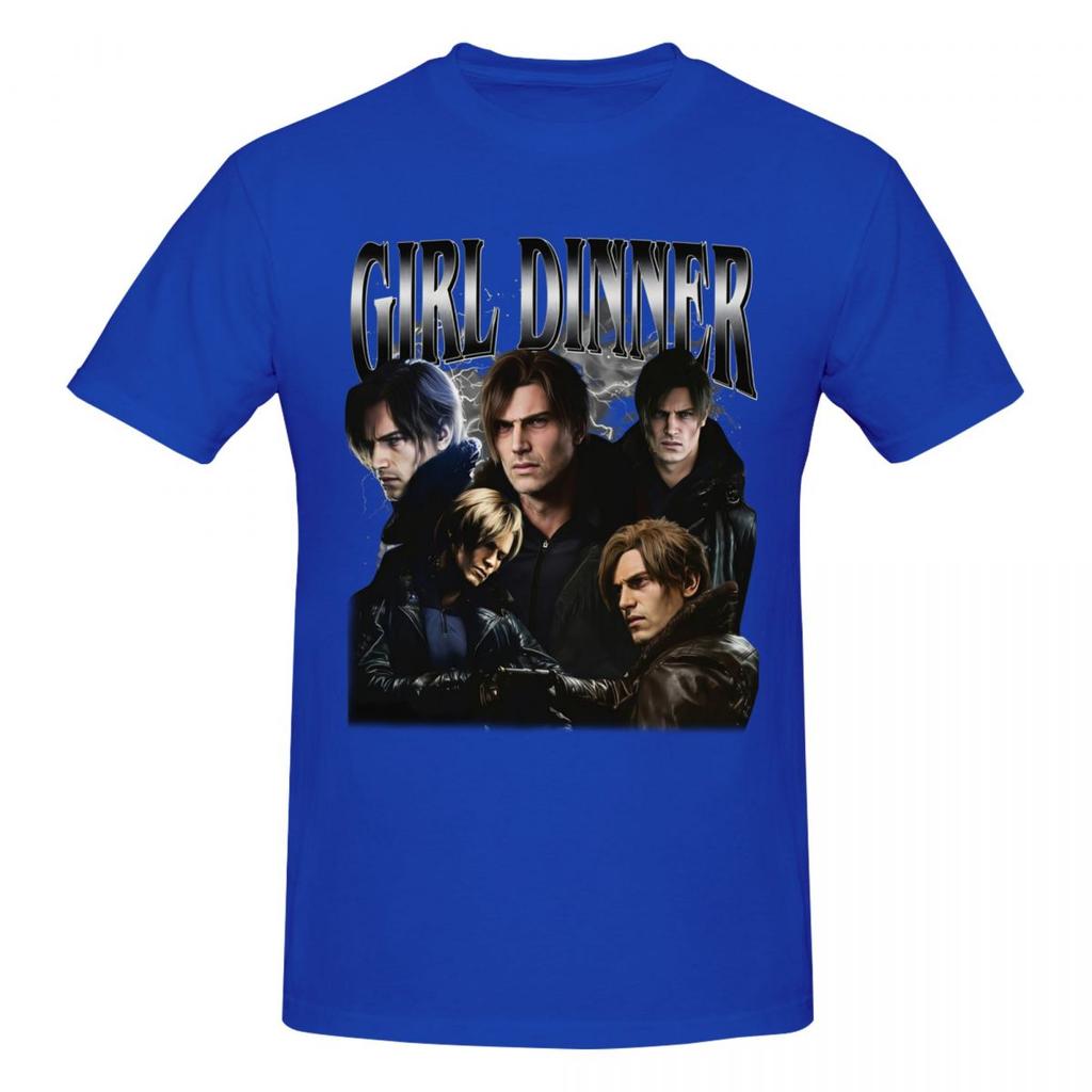 Unisex 9 Requiem Leon S Kennedy Girl Dinner Retro T Shirt Streetwear Cotton Tee Shirt
