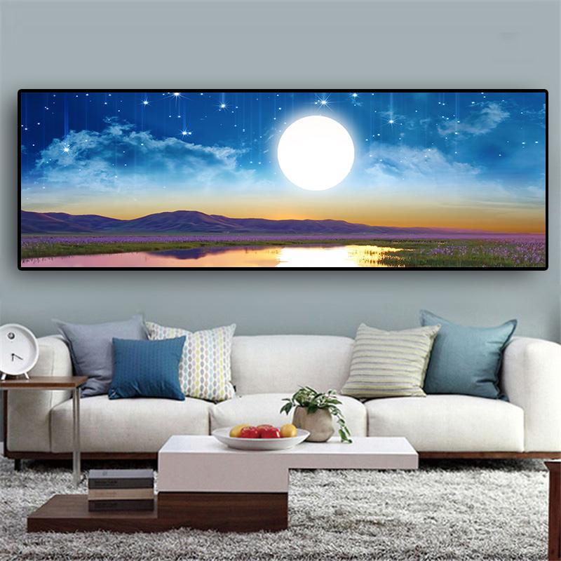 Beautiful Swan Lake Scenery White Swan Wild Horse Living Room Decoration Painting Modern Landscape Painting Sofa Bedroom Bedside