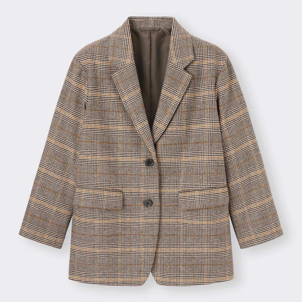 

GU by Check oversized tailored jacket RS+X