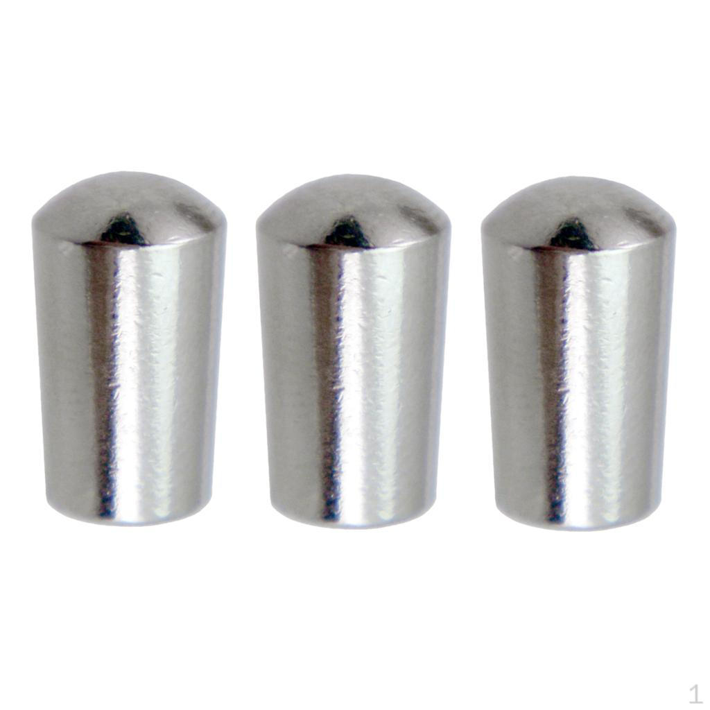 

3-х элементные ручки-переключатели, наконечник переключателя, кнопка для электрогитары серебряный