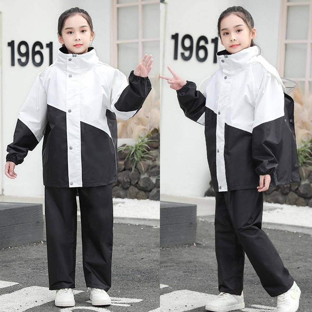 Raincoat for Top and Bottom Suitable for School Super Water Rain Rainy Season Elementary School Middle School Outdoor [Suyamy] Kids, Set, Bags,
