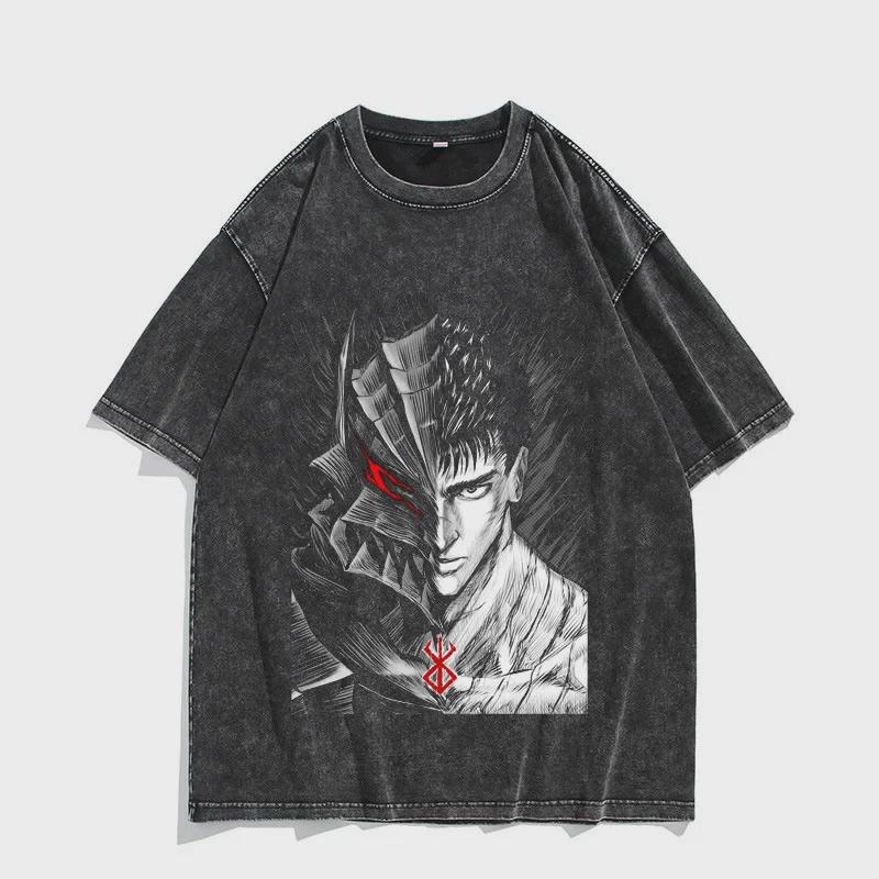 

Футболка с короткими рукавами в стиле ретро Berserk Anime Warrior для мужчин S