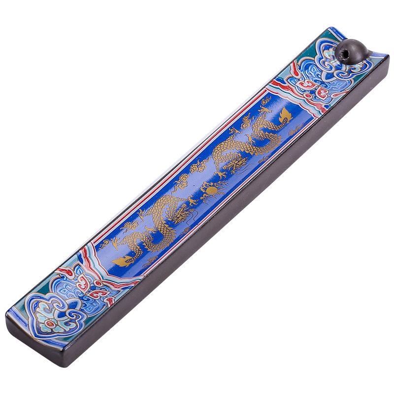 Enamel Ceramic Incense Holder: Antique Style Cloisonné Sandalwood Burner for Tea Ceremony and Home Decor.