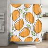 Stylish shower curtain with cute fruit pattern for bathroom decor waterproof fabric in vibrant colors