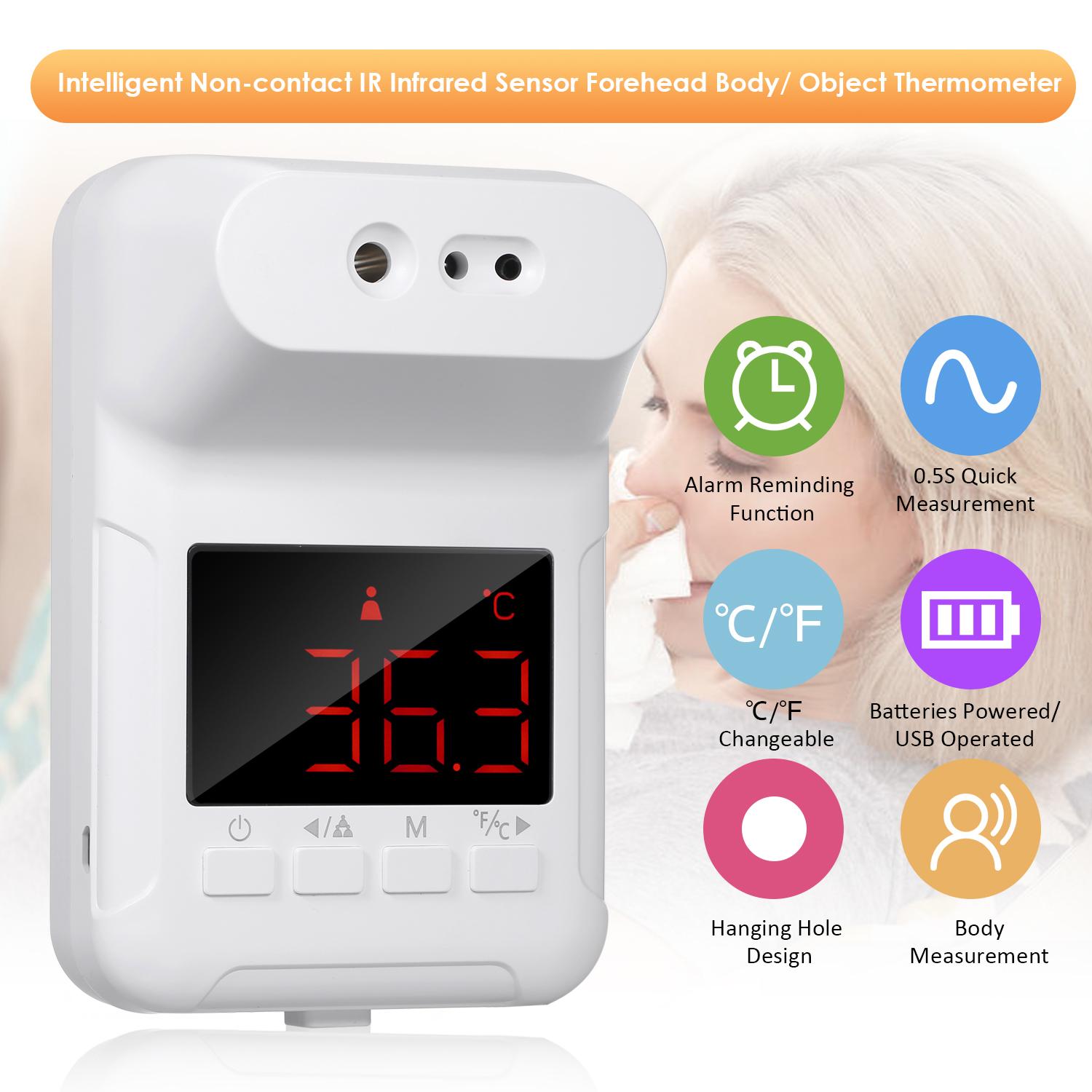 

Бесконтактный ИК-инфракрасный датчик, подвесной термометр на лбу, светодиодный дисплей, измерение температуры