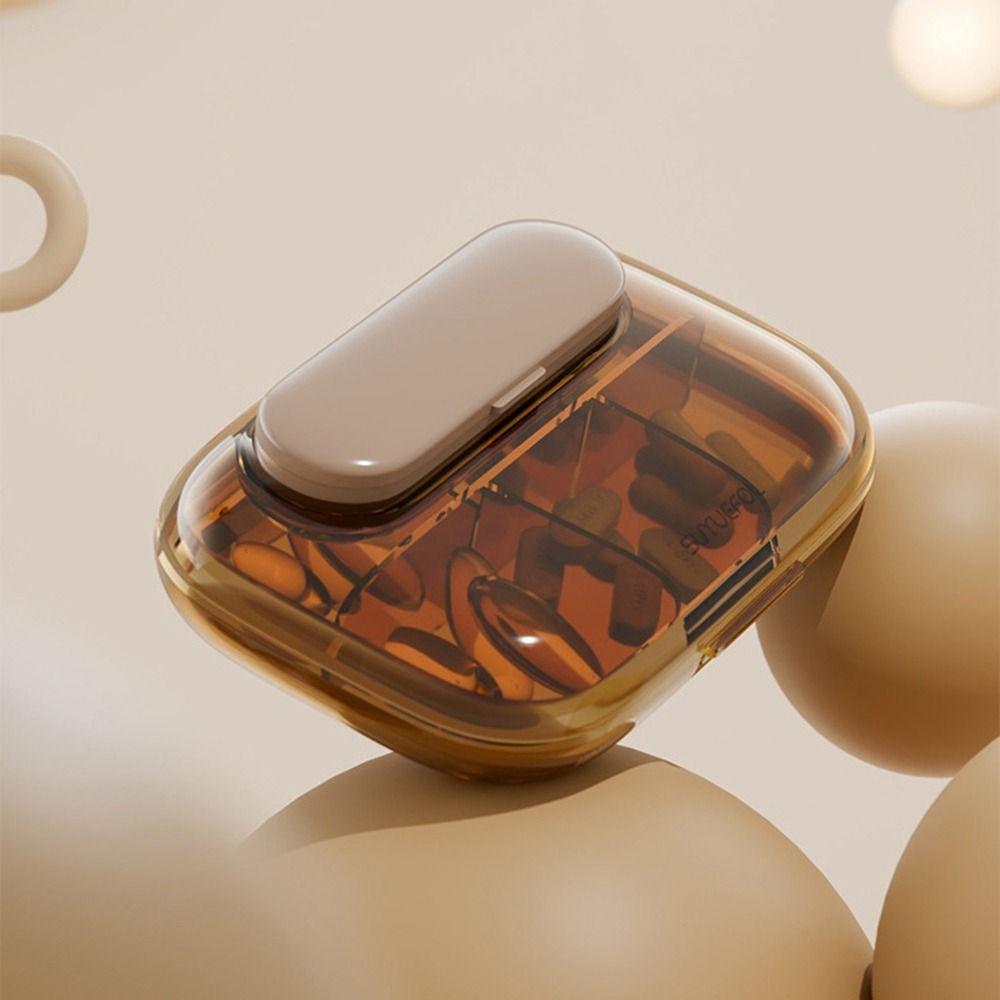 Small Medicine Box Large Capacity Pills Dispenser Practical 4/6 Grids Pill Box  for Home