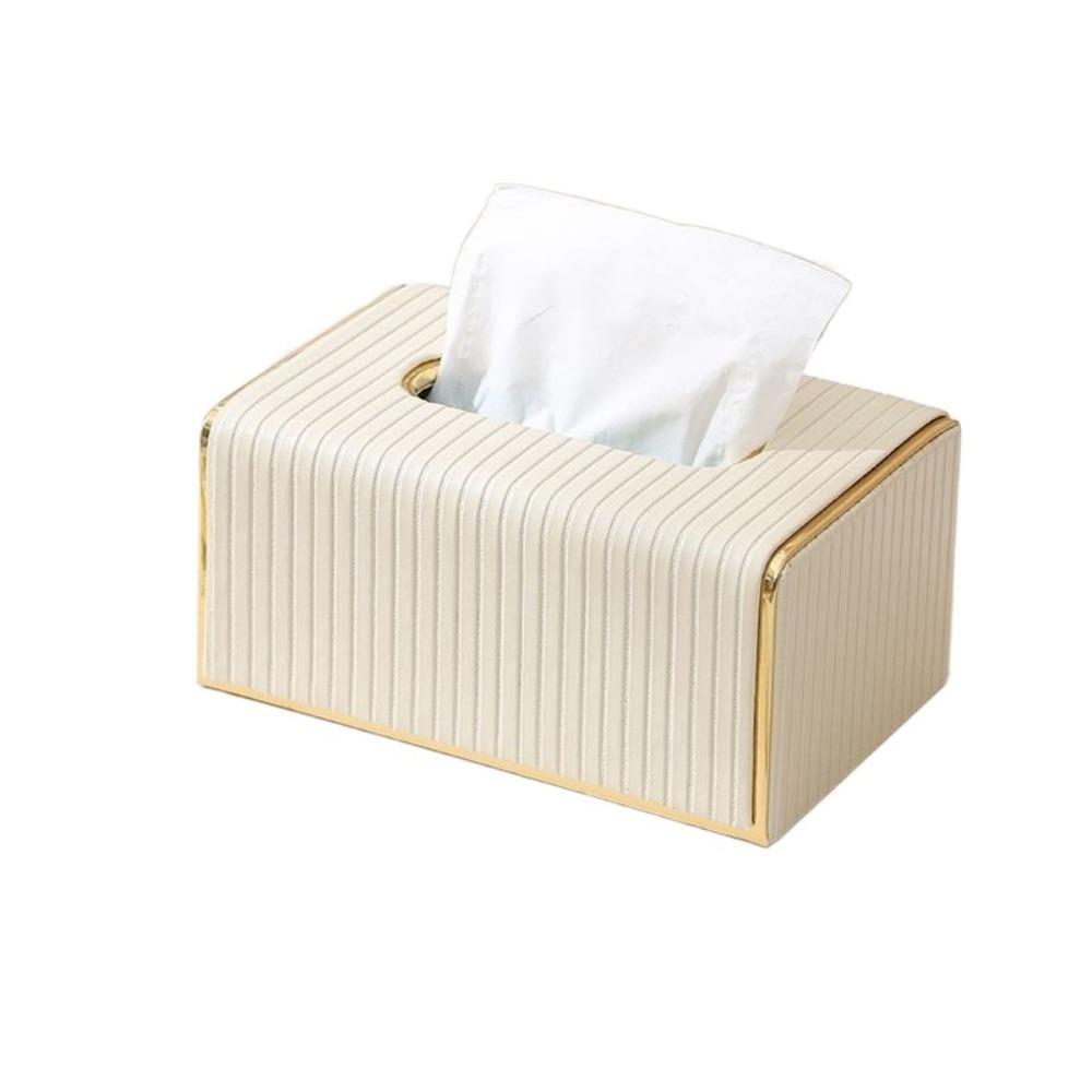 

High Quality Napkin Holder Exquisite Paper Storage Container Simple Streak Tissue Box Living Room белый