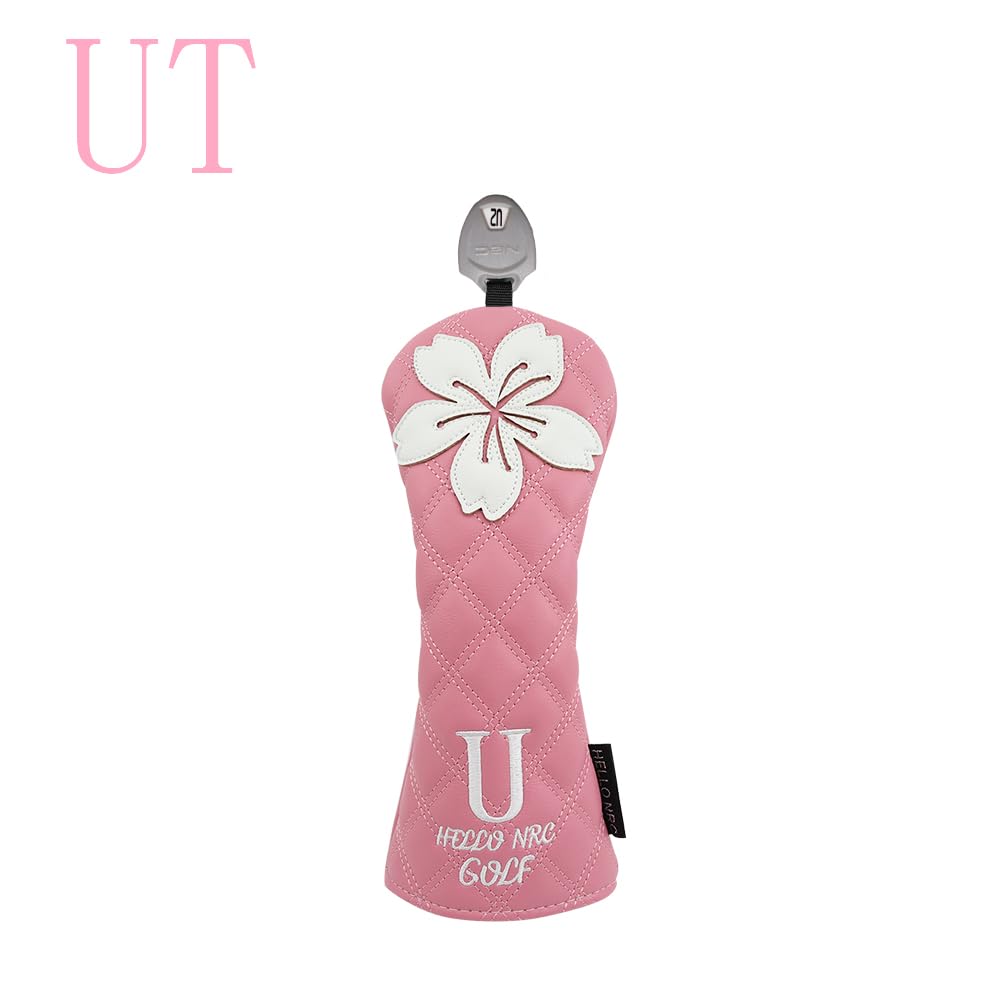Waterproof Sakura Headcover for and Utilities Drivers, 440cc, 460cc, Woods, (Pink, UT)