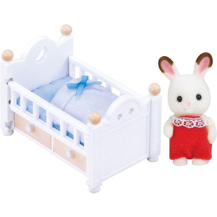 Le bébé Lapin Chocolat et lit - Sylvanian Families - 5017