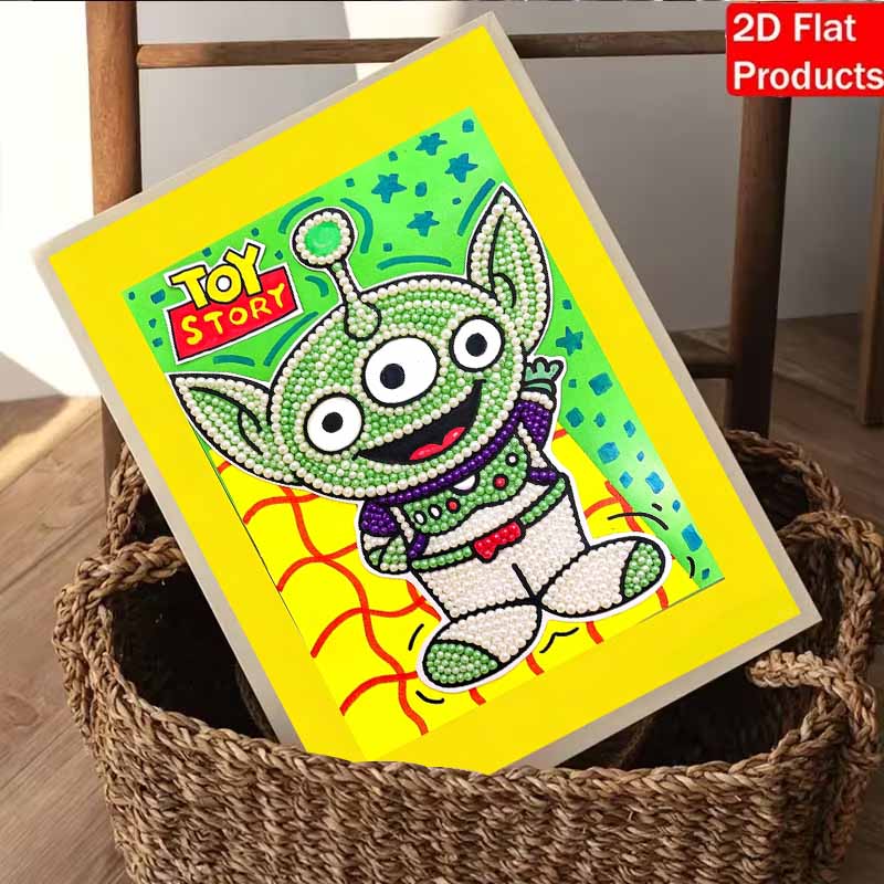 Disney Pearl Painting Toy Story Three Eyes DIY Pearl Art Pearl Painting Kit Pearl Art Painting Wall Suitable for Home Office Decoration Handmade Gifts