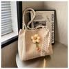 Holiday Seaside Woven Straw Bag Women'S Large-Capacity Rattan Handheld Shoulder Bag Commuter Tote Bag