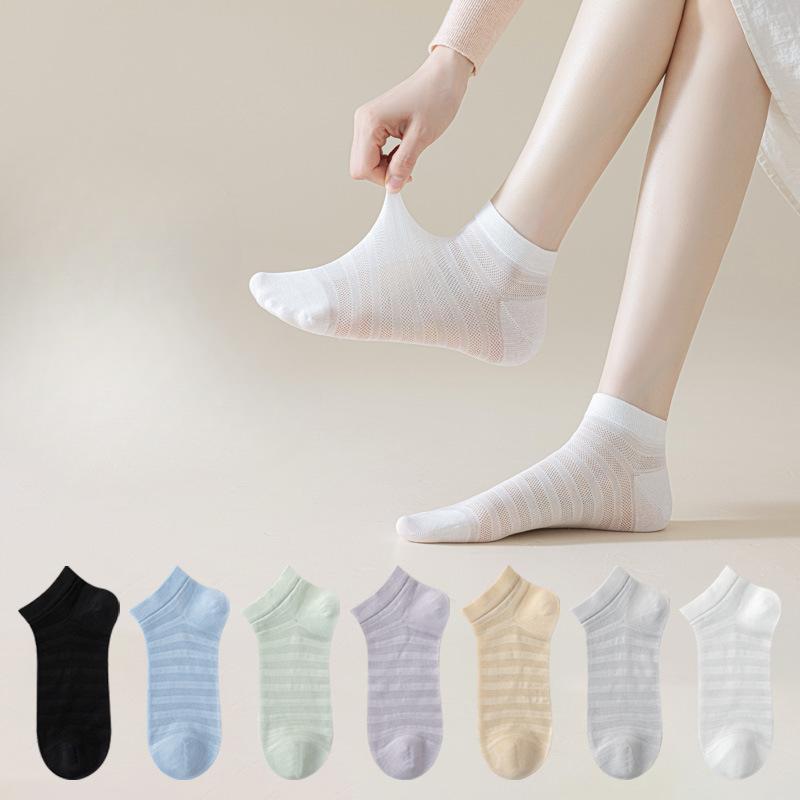 

Women s Summer Ultra Thin Mesh Breathable Anti Odor 7A Anti Anti Hook Silk Socks 1 pair чорний