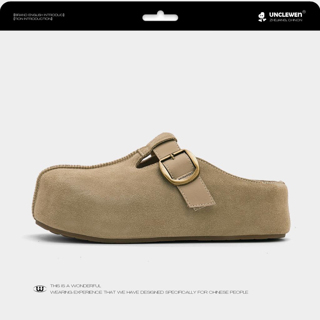 California Day ~ Birkenstock Shoes Women's Autumn New Retro Lightweight Heightened One Foot Toe Slipper Girl