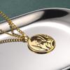 LIKGREAT GREEK MYTHOLOGY PENDANT NECKLACE Gold Color Stainless Steel Pendants Jewelry Vintage Chain Choker Gifts for Men Women
