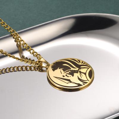 LIKGREAT GREEK MYTHOLOGY PENDANT NECKLACE Gold Color Stainless Steel Pendants Jewelry Vintage Chain Choker Gifts for Men Women