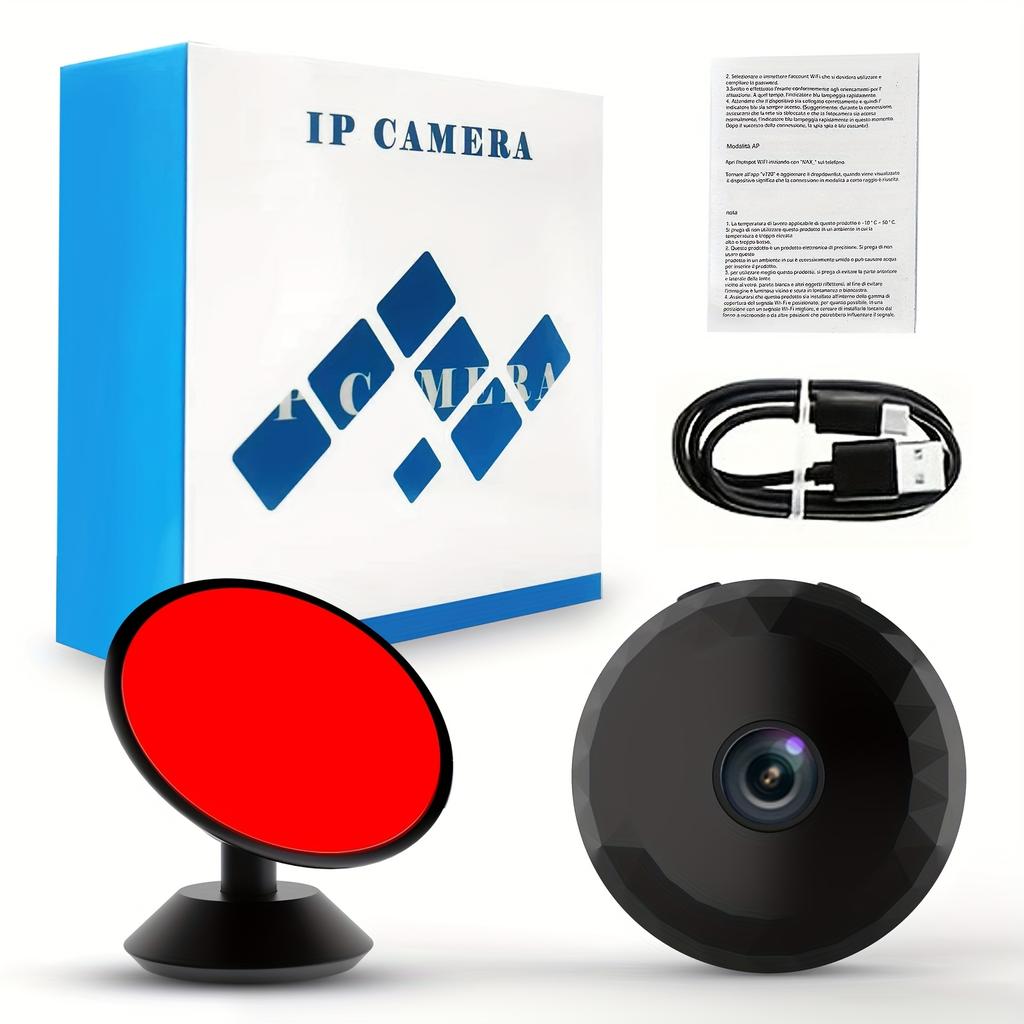 Wireless Mini WiFi Security Camera with Night Vision, Motion Detection, Rechargeable Battery, Easy Installation, 480P Magnetic Mount