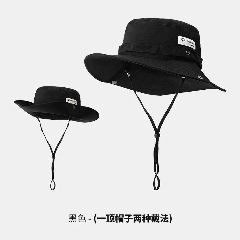 Outdoor sun hat women's new bucket hat hiking cowboy hat summer sun hat men's fishing basin hat