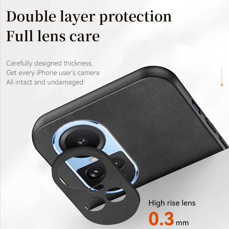 For Oppo Reno 10 5G Case Luxury Matte Leather Back Cover for OPPO Reno10 Global 2023 CPH2531 6.7" Camera Protection Back Cover