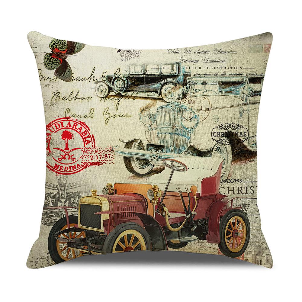 Pillow Nordic British Style Ins Linen Pillow Case Sofa Cushion Square Cushion Iron Tower