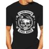 Men'S Black Short-Sleeve T-Shirt With Edgy Skull And Wings Graphic Print, French Text Design - 100% Regular Fit Casual Streetwear Tee For Casual