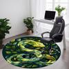 1pc Snake Leaves Office Round Area Rug, Mat Suitable For Office, Under Office Chairs Bedroom Living Room Home Decor, Room Deco