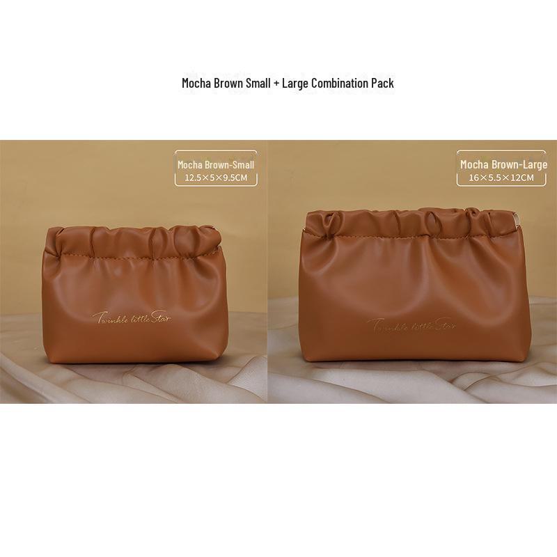 Compact Waterproof PU Toiletry and Lipstick Travel Bag