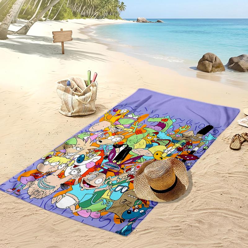 rugrats Printed Quick Dry Beach Towel Super Absorbent Soft Lightweight Bath Towel for Pool Summer Travel