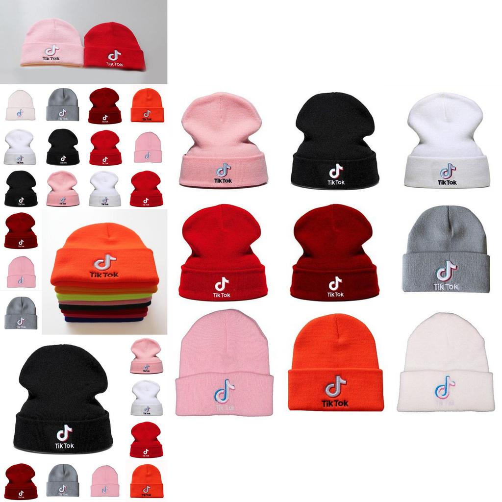 Stylish Tiktok Beanie Knitted Hat With Embroidery Letters For Unisex Fashion Lovers