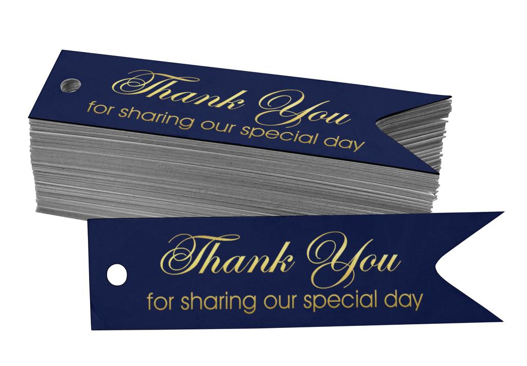 Inkdotpot Gold Foil Paper Hang Tags Thank You For Sharing Our Special Day Bridal Shower Favor Tags 100