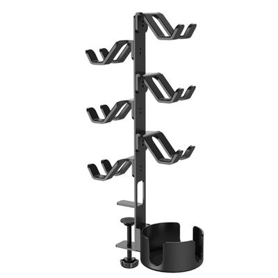 Multiple  Level Desk Mounted Gaming Accessory Organizers Not  Slip Base 3 Tiers Metal Game Part  for Consoles Controller Headsets