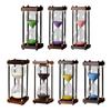 Retro Hourglass Ornaments 60 Minutes Time Hourglass Timer High Quality Borosilicate Glass Desk Decor for Games Classroom