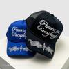 New Unisex Personal Printed Letters Wing Baseball Hats Hip Hop Breathable Color Block Sunshade Trucker Caps Mesh Versatile Ins