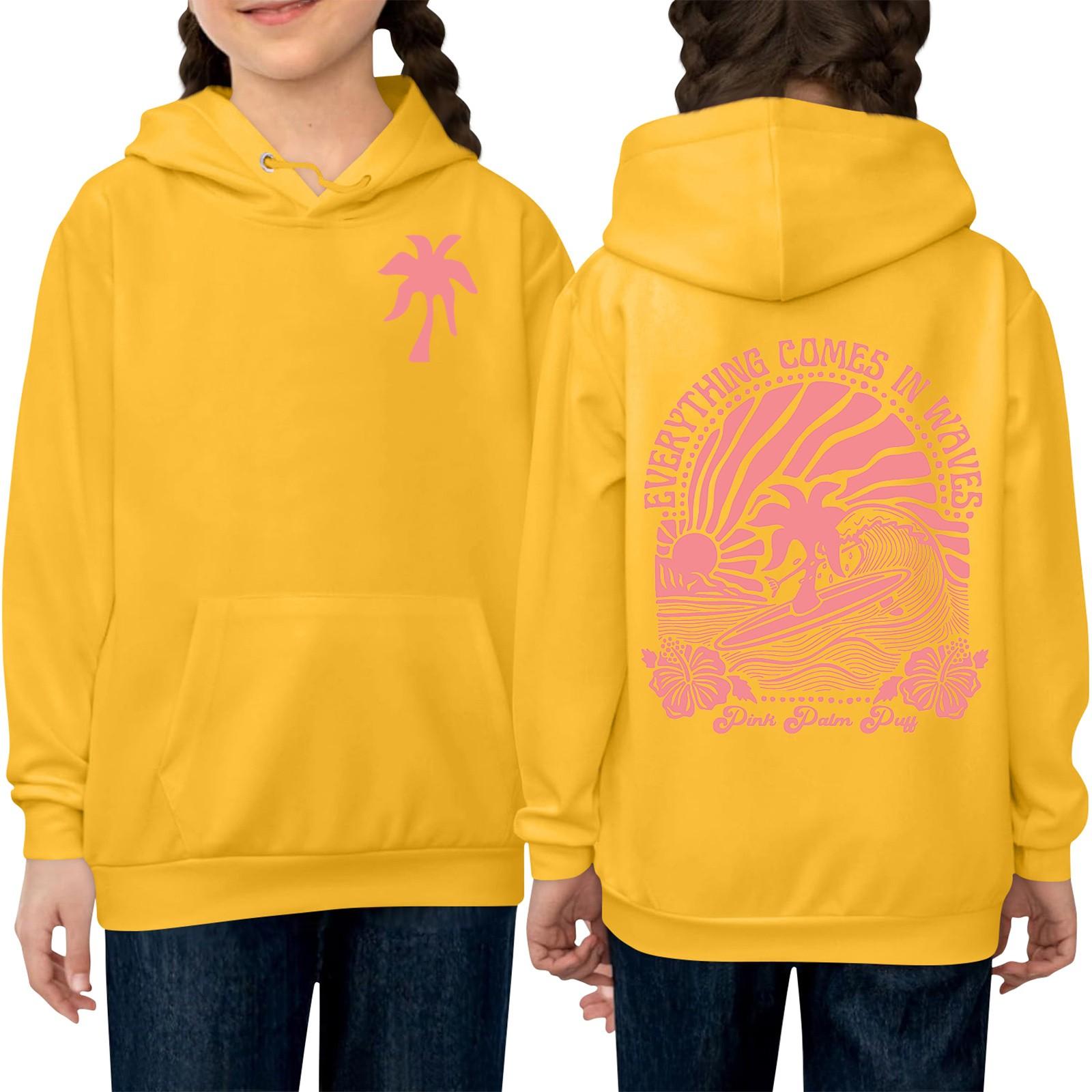 

Женская толстовка с капюшоном и градиентным принтом, с длинными рукавами, свободная женская толстовка, толстовка 160 жёлтый