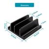 Vertical Dual-Slot Storage Stand for Laptops, Tablets & Phones