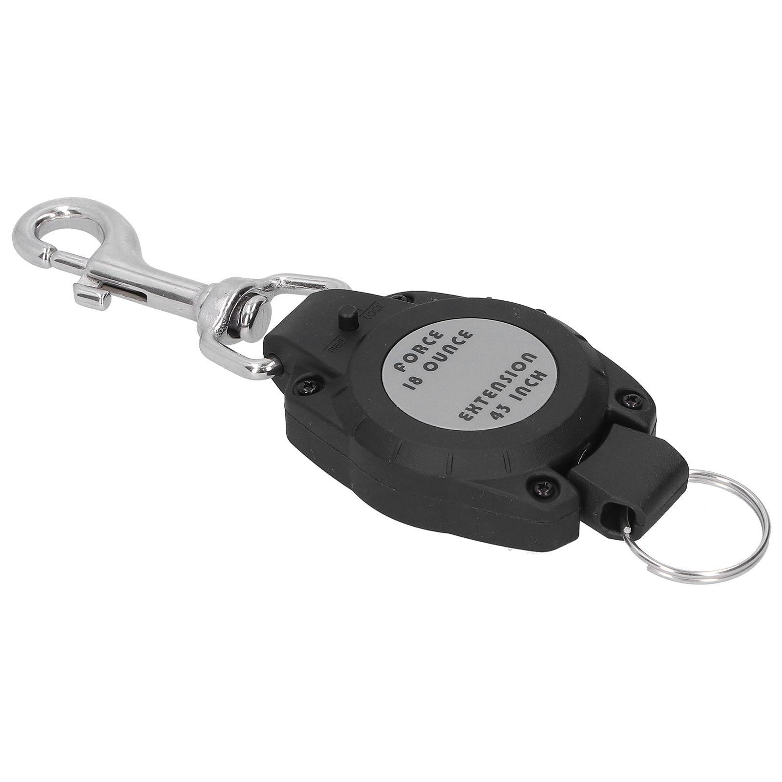 

Diving Plastic Retractable Keychain Reinforced Safety Rope Stainless Steel Hook Buckle