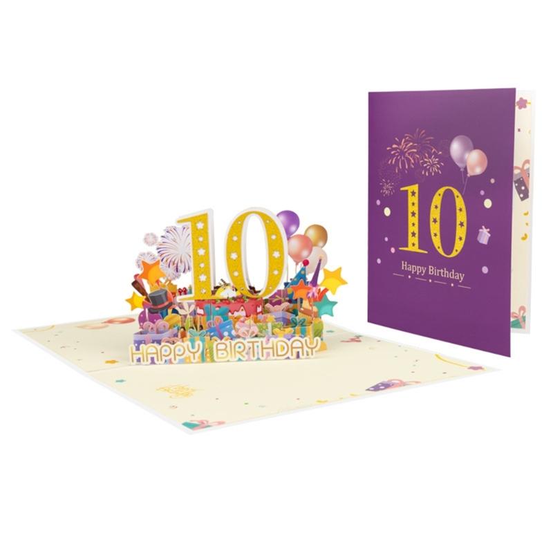 

3D Pyrotechnics Popup Greeting Card Elegant Pyrotechnics Popup Greeting Card for Birthday Day and Festival Greeting