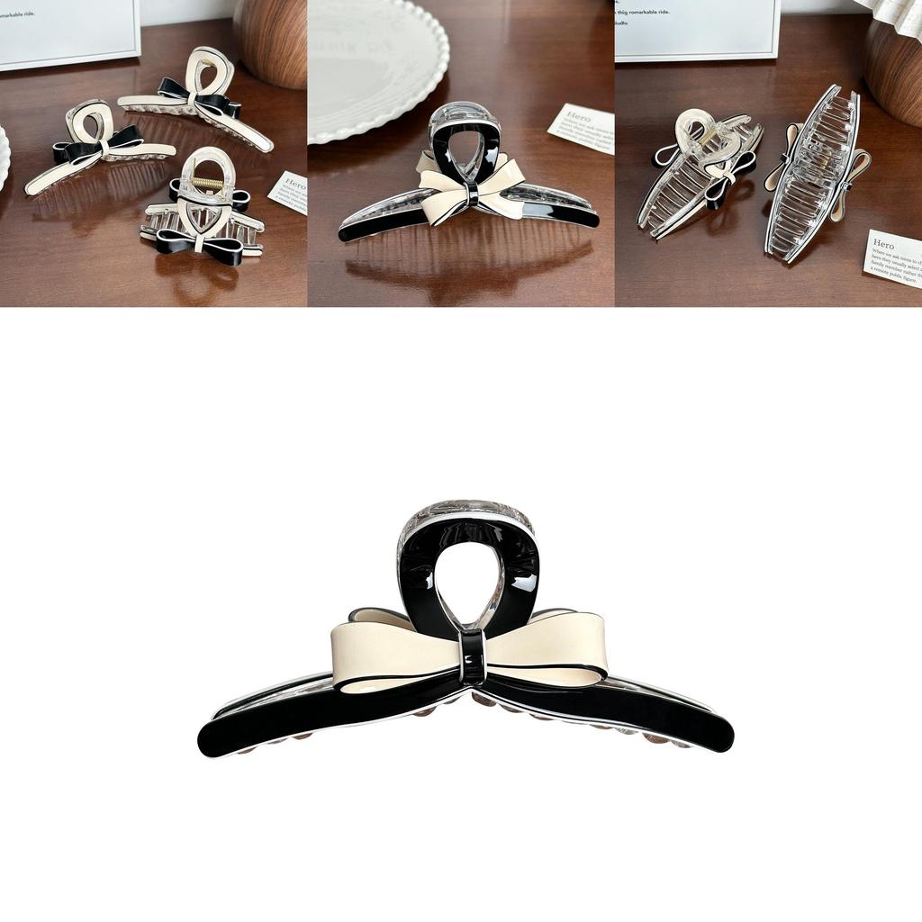 Premium Acetate Hair Claw Clip With Beautiful Bow For Sophisticated Women's Hair Accessories