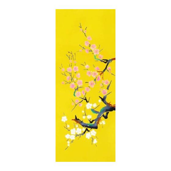 Maruzen Chusen Tenugui Hand Towel, Red and White Plum Blossoms, 250, 37x98cm