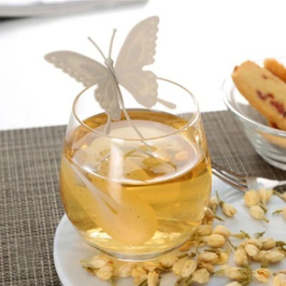 Silicone Material Butterfly Tea Bags Cute Design Butterfly Shape Silicone Filter Infuser Reusable Filter Function