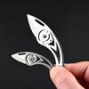 Conch Style Titanium Alloy Mini Knife with D2 Steel Blade, Stainless Steel Folding Design - Portable Keychain Box Opener