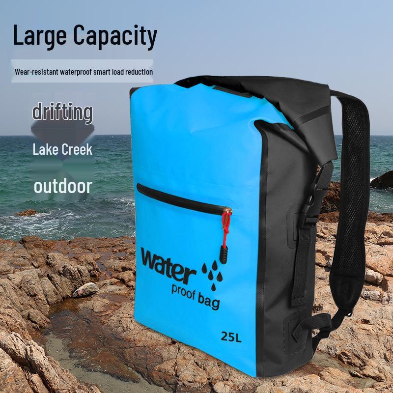 Outdoor Waterproof Multipurpose Backpack for Rafting, Mountaineering, and Swimming with Folding Water Bladder
