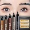 Four-Tip Waterproof Smudge-Proof Long-Lasting Liquid Eyebrow Pencil with Chinese and English Instructions