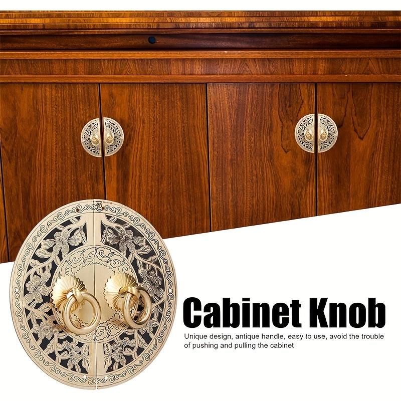 Vintage Cabinet Door Lock Handles in Polished Brass-An elegant upgrade for your cabinets,featuring easy install hardware with mounting screws included