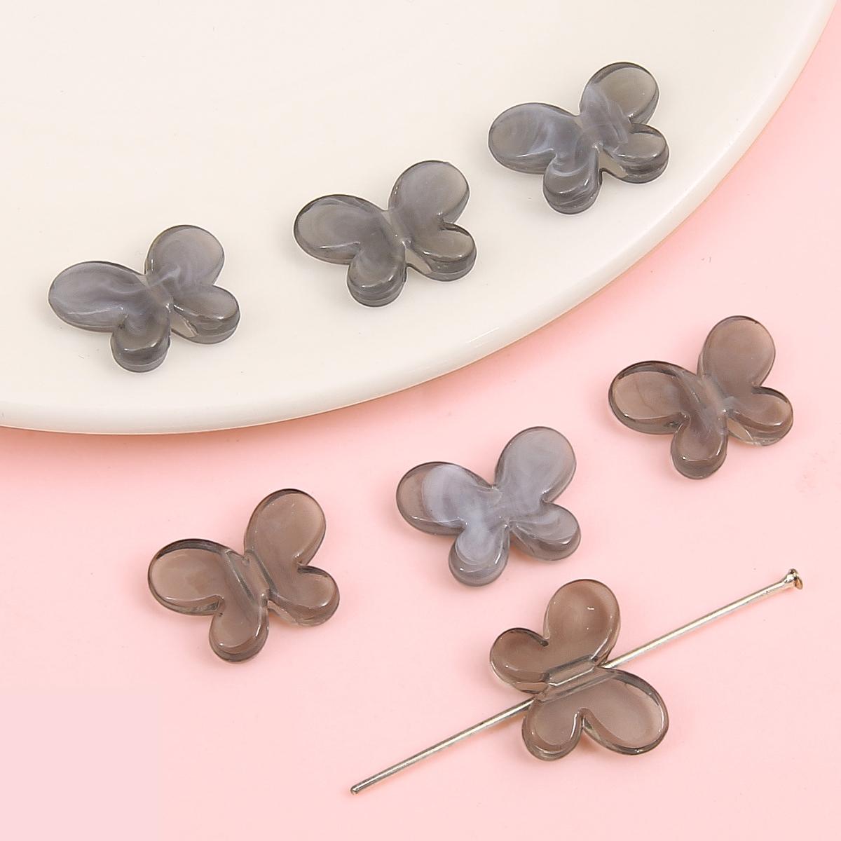 

20 шт./пакет акриловый полупрозрачный градиент бабочка бисер DIY браслет ожерелье аксессуары для изготовления ювелирных изделий 17x13mm 20pcs/bag